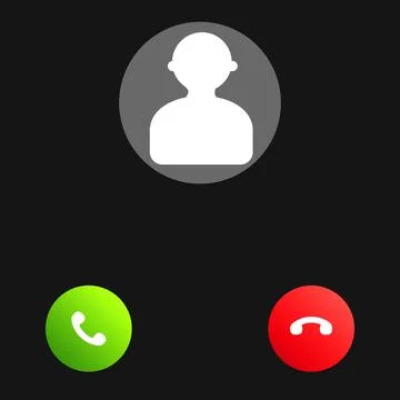 Mobile phone screen interface with text, unknown, night call, bullying. Vec.. Stock Illustration