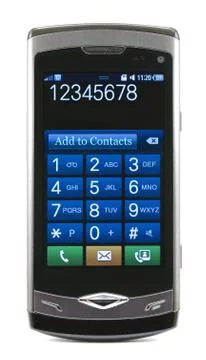 A mobile phone with the screen to mark 写真素材