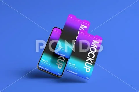 Mobile Phone Screen Mockup PSD Template