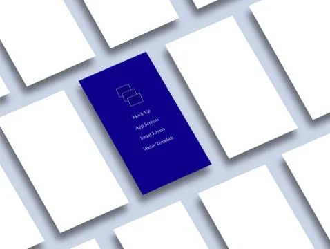 Mobile Phone Screen Perspective App Template Grey Stock Illustration