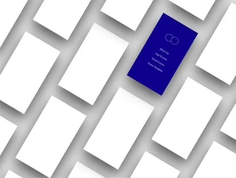 Mobile Phone Screen Perspective App Template Grey Stock-Illustration