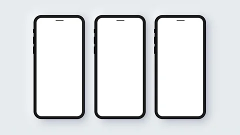 Mobile Phone Screen Presentation Animation Black Stock Footage 150204191