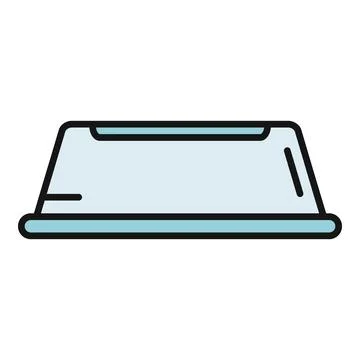 Mobile phone screen protector accessory flat icon 스톡 일러스트