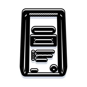 Mobile phone screen user interface outline icon イラスト素材