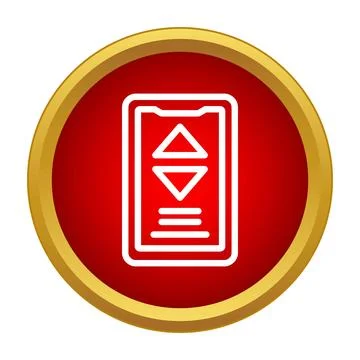 Mobile phone scroll up and down icon Stock Illustration