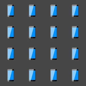 Mobile phone seamless pattern Stock Illustration