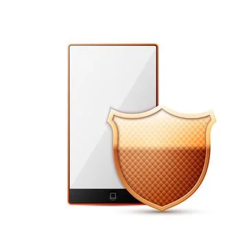 Mobile phone security - concept Illustrazione stock