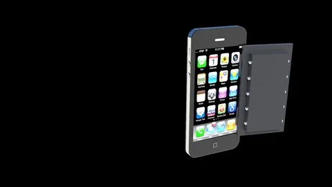 Mobile Phone Security door Stock Footage 74720920