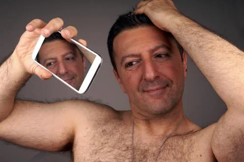 Mobile Phone Self-Timer Stock Photos