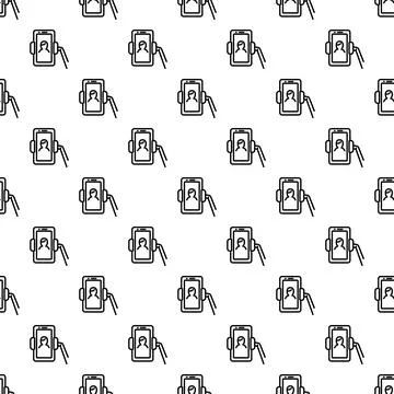 Mobile phone selfie stick capturing user pattern Stock Illustration