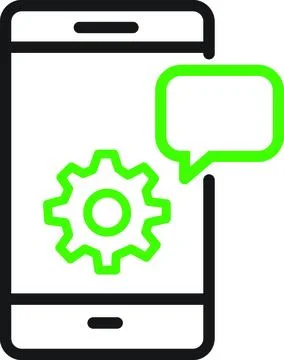 Mobile Phone Setting Message Stock Illustration