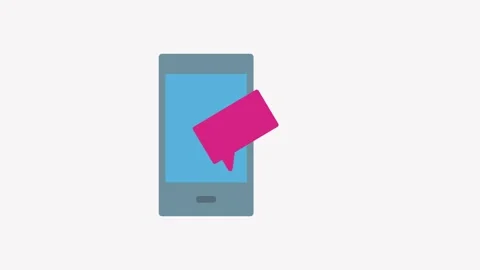 A mobile phone showing a chat interface with multiple text messages and col.. Stock Footage 333102559