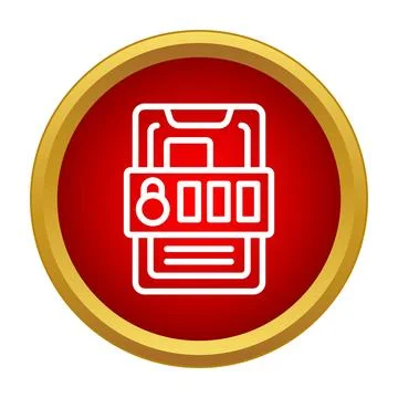 Mobile phone showing a digital lock security pin Stock Illustration