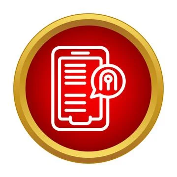 Mobile phone showing secure online news access Stock Illustration