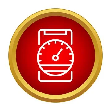 Mobile phone showing speedometer measuring application performance 库存插图