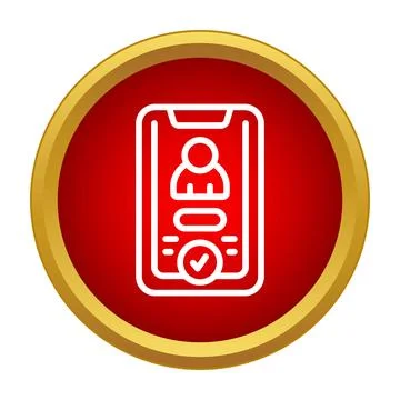 Mobile phone showing user profile authentication Stock Illustration