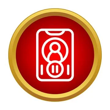 Mobile phone showing user profile authentication Illustrazione stock