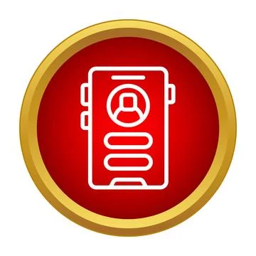 Mobile phone showing user profile login interface Stock Illustration