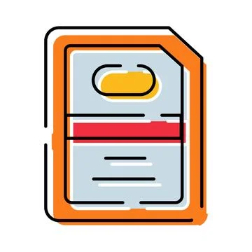 Mobile phone sim card with embedded chip technology 스톡 일러스트