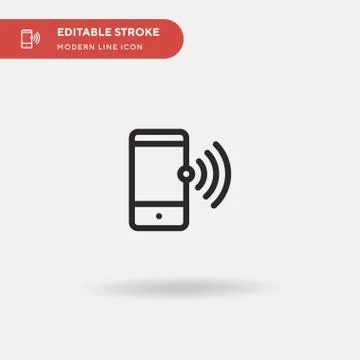 Mobile Phone Simple vector icon. Illustration symbol design template for web  Stock Illustration