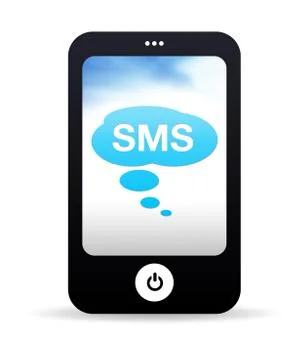 Mobile phone sms Illustrazione stock