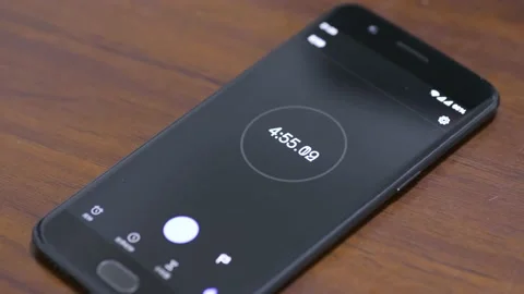 Mobile phone stopwatch interface Stock Footage 155036258