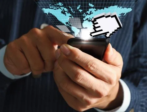 Mobile phone streaming Stock Illustration