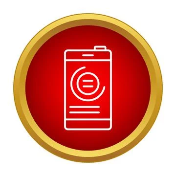 Mobile phone synchronizing data or loading process icon Illustrazione stock