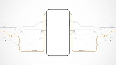 Mobile phone technology background abstract. Stock Illustration