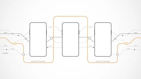 Mobile phone technology background abstract. Stock Illustration