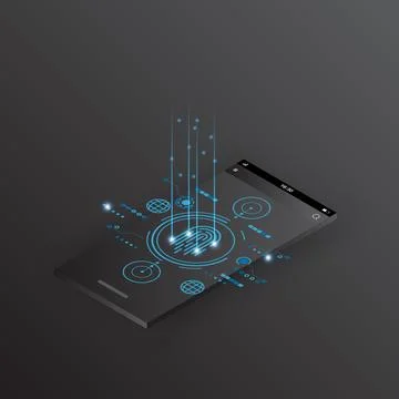 Mobile phone technology background abstract. Stock Illustration