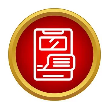 Mobile phone text message chat app conversation 库存插图