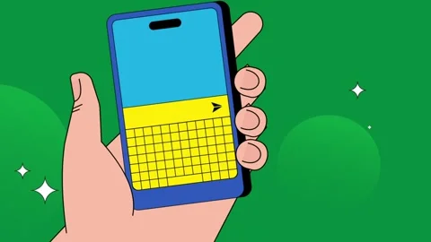 Mobile Phone Texting Message Animation Stock Footage 249977487