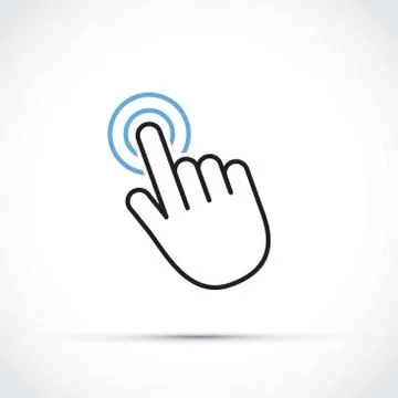 A mobile phone touch screen click Stock Illustration