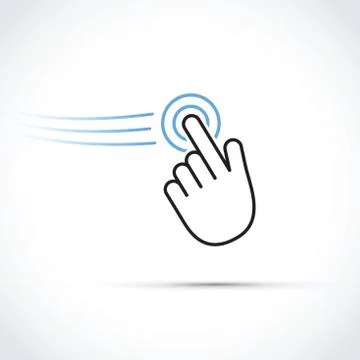 A mobile phone touch screen click Stock Illustration