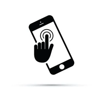 Mobile phone touch screen Stock Illustration