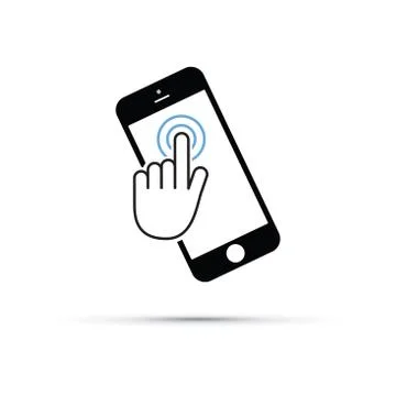 Mobile phone touch screen Stock Illustration