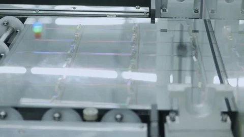 Mobile Phone Touch Screen LCD Glass Production. Stock Footage 75235045