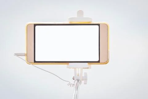 Mobile Phone on tripod isolated Foto stock