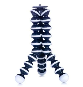 Mobile phone tripod stand Stock Photos