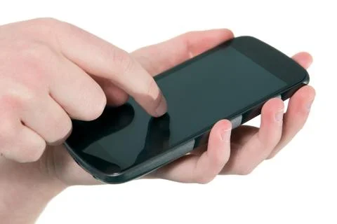 Mobile phone in use Stock Photos
