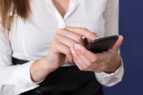 Mobile phone in use Stock Photos