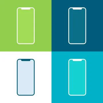 Mobile phone vector icon on different background Stock Illustration
