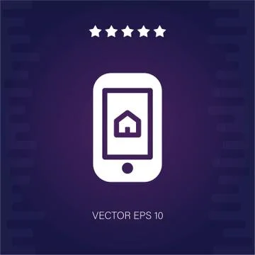 Mobile phone vector icon Stock Illustration