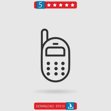 Mobile phone vector icon Stock Illustration