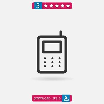 Mobile phone vector icon Stock Illustration