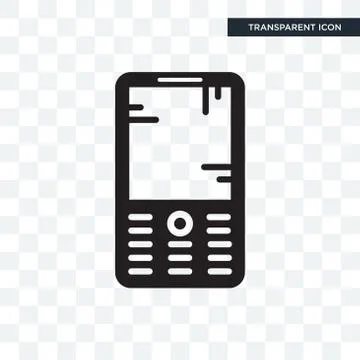 Mobile phone vector icon isolated on transparent background, Mobile phone log Free Stock Illustration