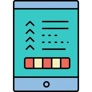 Mobile phone vector icon isolated on white Stock Illustration