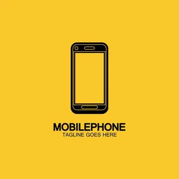Mobile phone vector icon logo template concept illustration. Smartphone creat Stock Illustration