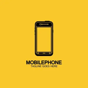Mobile phone vector icon logo template concept illustration. Smartphone creat Stock Illustration